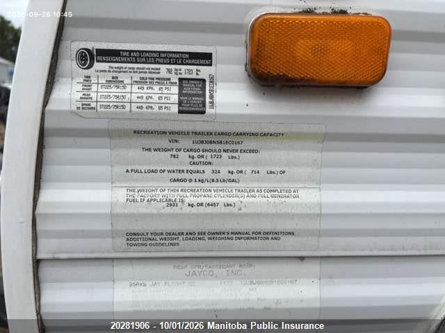 Продаж на аукціоні авто 2011 Jayco Jayco, vin: 1UJBJ0BN5B1EC0167, номер лоту: 20281906