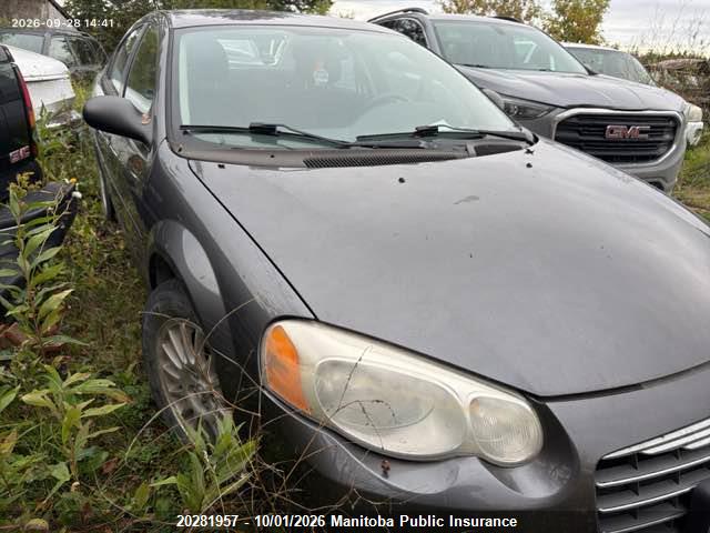 Aukcja sprzedaży 2004 Chrysler Sebring Touring, vin: 1C3EL56R04N260718, numer aukcji: 20281957