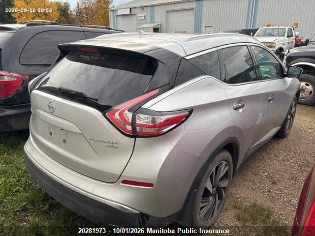 Nissan Murano Platinum 2015 5N1AZ2MH7FN239980 Image 4