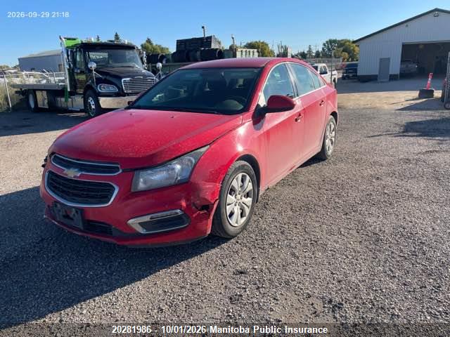 Продажа на аукционе авто 2015 Chevrolet Cruze Lt Turbo, vin: 1G1PC5SB7F7278663, номер лота: 20281986