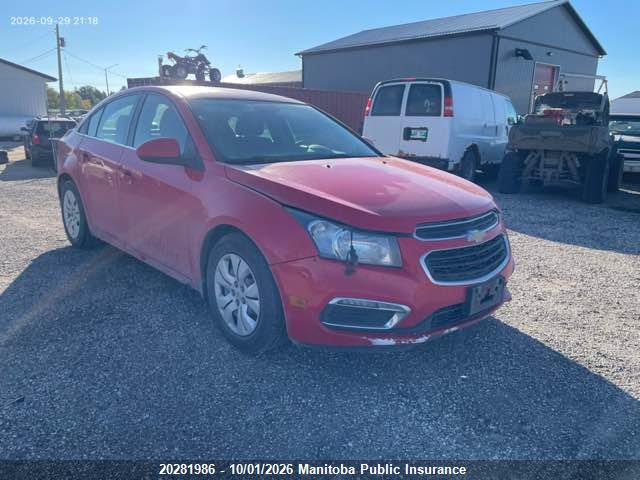 Продаж на аукціоні авто 2015 Chevrolet Cruze Lt Turbo, vin: 1G1PC5SB7F7278663, номер лоту: 20281986