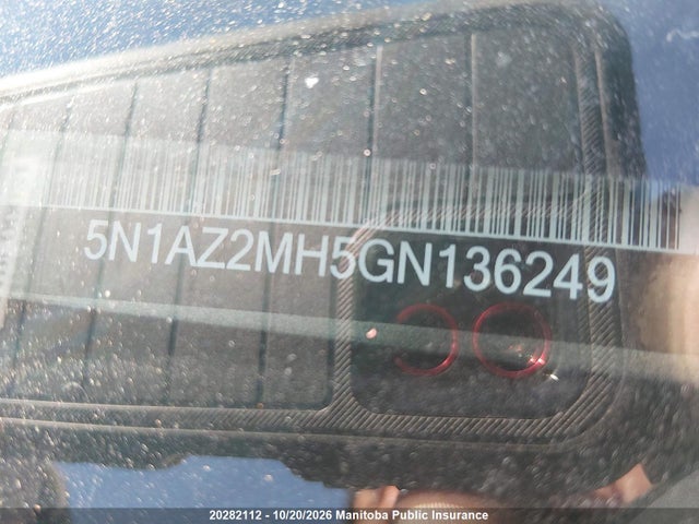 Nissan MURANO SV 2016 5N1AZ2MH5GN136249 Image 9