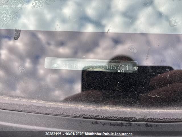 Aukcja sprzedaży 2014 Toyota Corolla S, vin: 2T1BURHE7EC105701, numer aukcji: 20282195