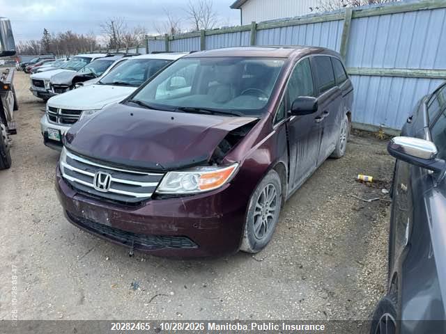 20282465 :رقم المزاد ، 5FNRL5H69DB504011 vin ، 2013 Honda Odyssey Ex-l Ex-l مزاد بيع