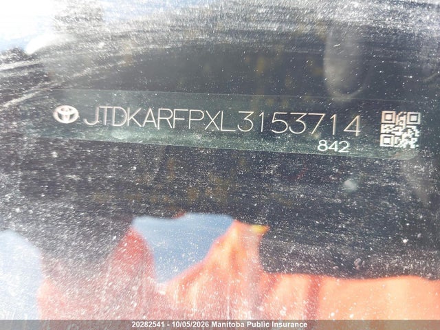 Aukcja sprzedaży 2020 Toyota Prius Prime, vin: JTDKARFPXL3153714, numer aukcji: 20282541