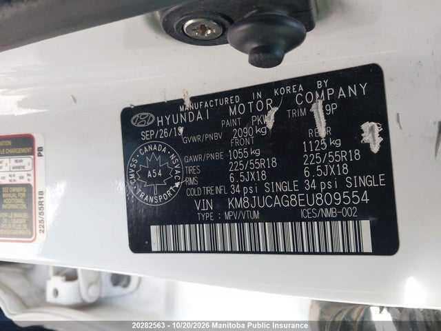 Hyundai Tucson Gls/limited/se 2014 KM8JUCAG8EU809554 Image 8