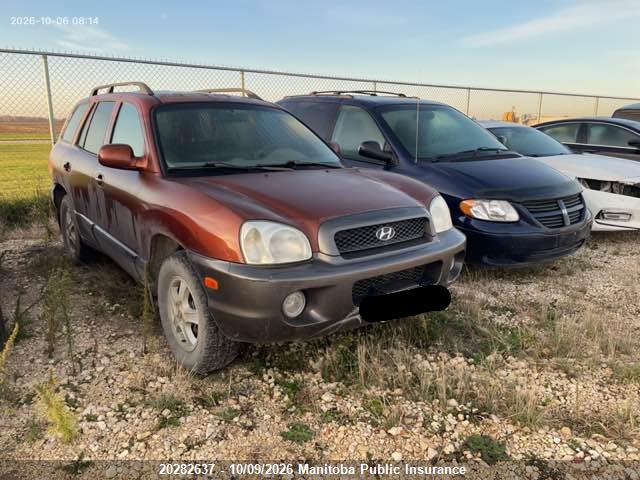 20282637 :رقم المزاد ، KM8SB73D54U837332 vin ، 2004 Hyundai Santa Fe Gls مزاد بيع
