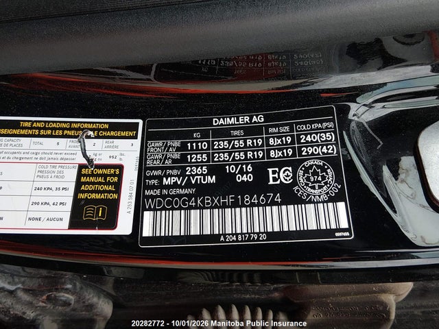 WDC0G4KBXHF184674 Mercedes-Benz Glc 300 4matic