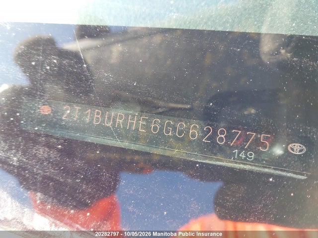 Продаж на аукціоні авто 2016 Toyota Corolla L/le/le Pls/prm/s/s Pls, vin: 2T1BURHE6GC628775, номер лоту: 20282797