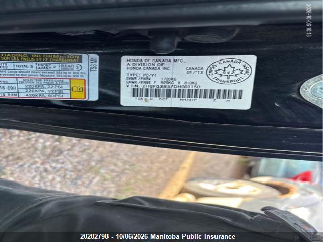 Продажа на аукционе авто 2013 Honda Civic Lx, vin: 2HGFG3B57DH001150, номер лота: 20282798