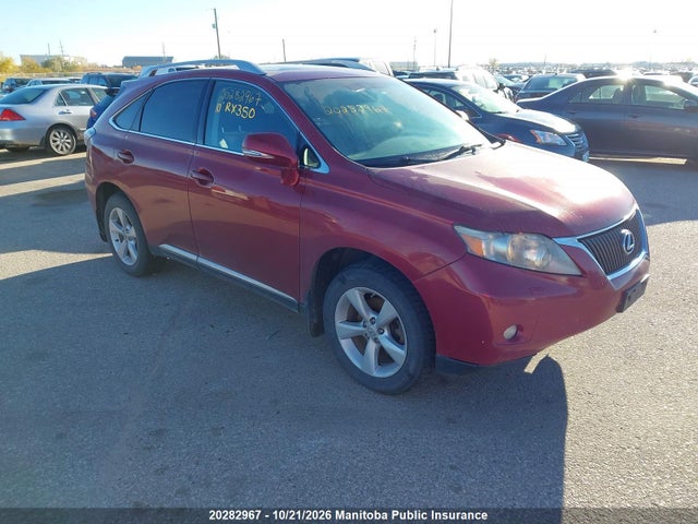 20282967 :رقم المزاد ، 2T2BK1BA7AC040741 vin ، 2010 Lexus Rx350 مزاد بيع