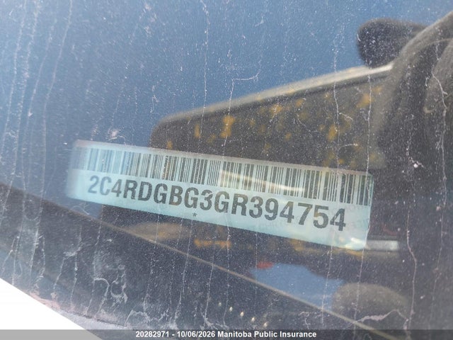 Aukcja sprzedaży 2016 Dodge Grand Caravan Sxt, vin: 2C4RDGBG3GR394754, numer aukcji: 20282971