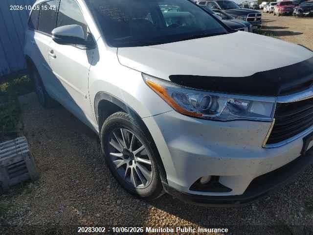 Aukcja sprzedaży 2015 Toyota Highlander Xle V6, vin: 5TDJKRFH3FS106464, numer aukcji: 20283002