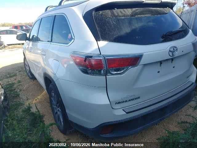Aukcja sprzedaży 2015 Toyota Highlander Xle V6, vin: 5TDJKRFH3FS106464, numer aukcji: 20283002