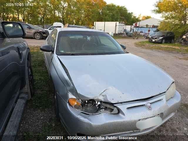 Продажа на аукционе авто 2004 Chevrolet Monte Carlo Ls, vin: 2G1WW12E649260205, номер лота: 20283031