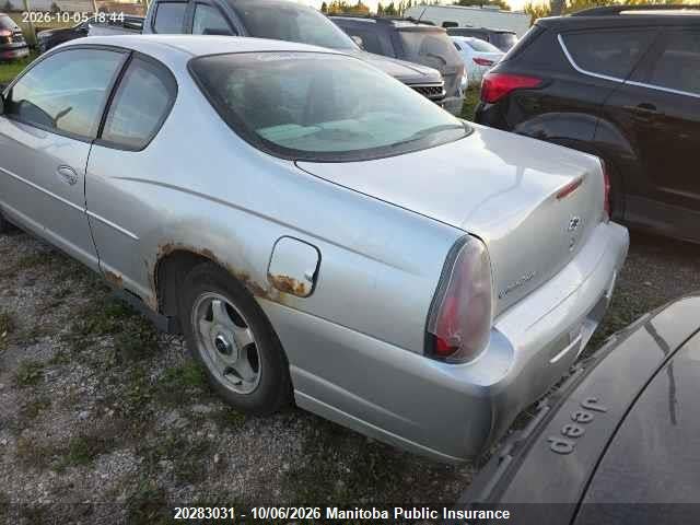 Продажа на аукционе авто 2004 Chevrolet Monte Carlo Ls, vin: 2G1WW12E649260205, номер лота: 20283031