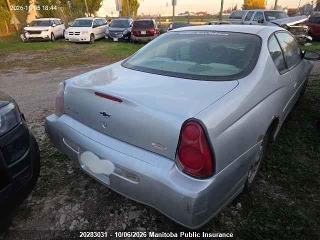 Продажа на аукционе авто 2004 Chevrolet Monte Carlo Ls, vin: 2G1WW12E649260205, номер лота: 20283031