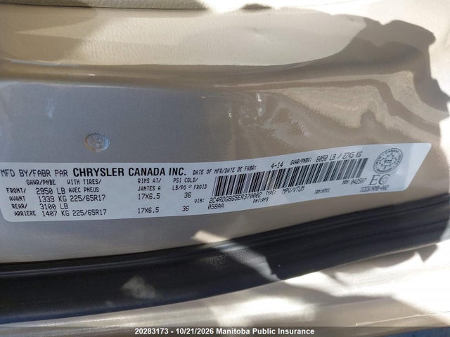 Dodge Grand Caravan Se 2014 2C4RDGBG5ER370002 Image 8