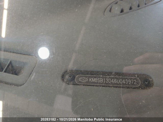 20283182 :رقم المزاد ، KM8SB13D46U043972 vin ، 2006 Hyundai Santa Fe Gl مزاد بيع
