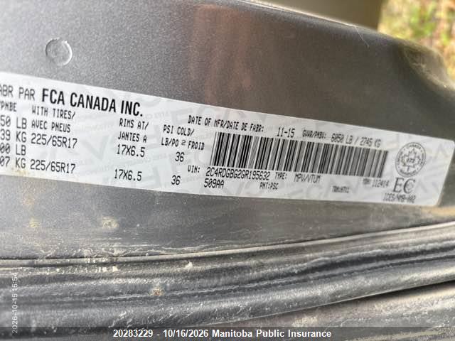 Dodge Grand Caravan Se 2016 2C4RDGBG2GR195632 Image 9