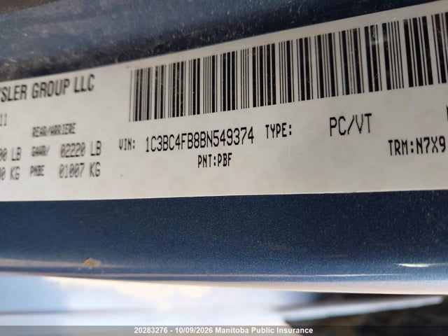 Aukcja sprzedaży 2011 Chrysler 200 Lx, vin: 1C3BC4FB8BN549374, numer aukcji: 20283276