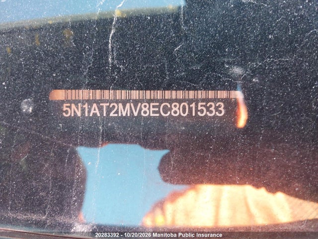 5N1AT2MV8EC801533 Nissan Rogue Sl