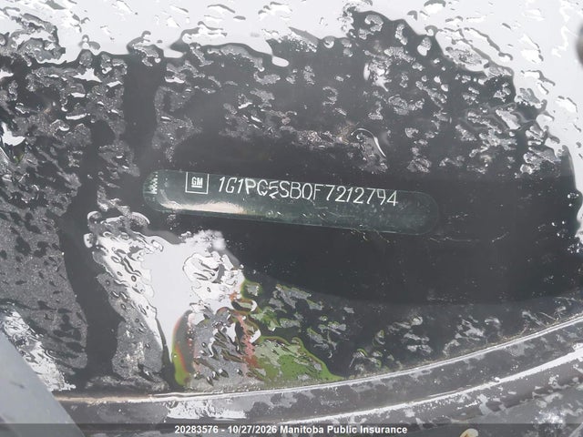 2015 Chevrolet Cruze Lt Turbo მანქანა იყიდება აუქციონზე, vin: 1G1PC5SB0F7212794, აუქციონის ნომერი: 20283576