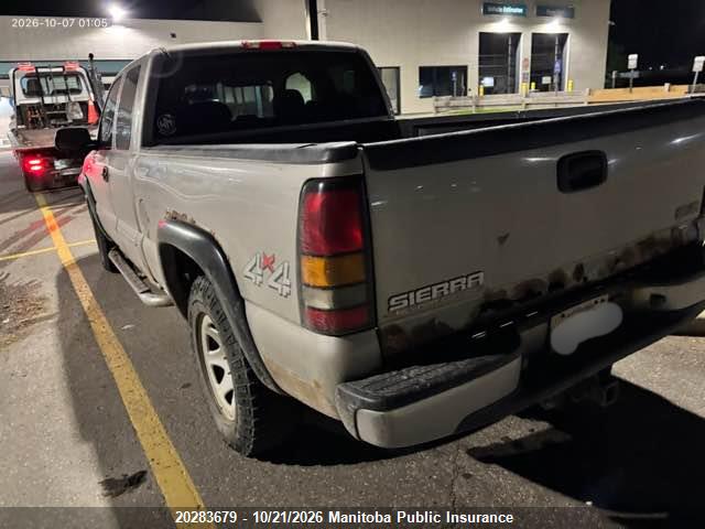 20283679 :رقم المزاد ، 1GTEK19V37Z164966 vin ، 2007 Gmc Sierra 1500 Ext Cab مزاد بيع