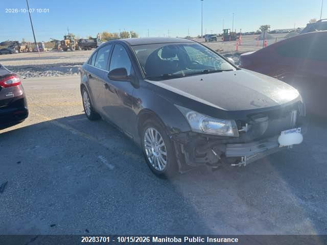 20283701 :رقم المزاد ، 1G1PJ5SC4C7151704 vin ، 2012 Chevrolet Cruze Eco Turbo مزاد بيع