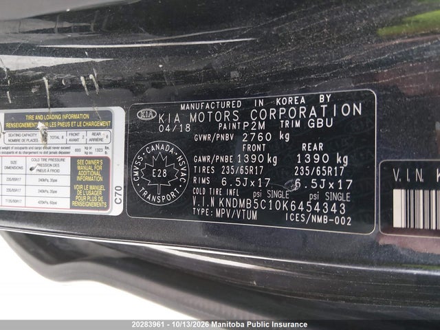 KIA SEDONA LX 2019 KNDMB5C10K6454343 Image 9