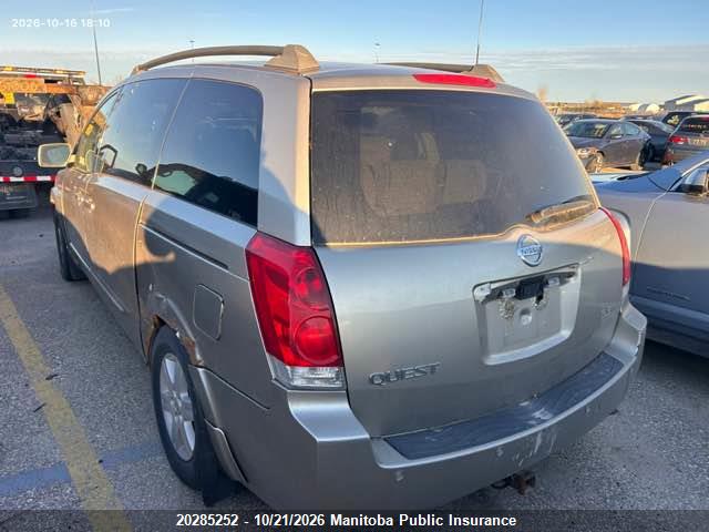 Продаж на аукціоні авто 2005 Nissan Quest 3.5 Sl, vin: 5N1BV28U15N133336, номер лоту: 20285252
