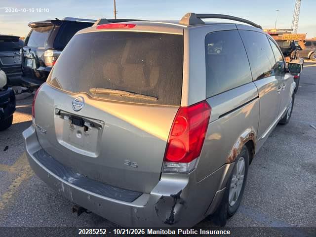 Продаж на аукціоні авто 2005 Nissan Quest 3.5 Sl, vin: 5N1BV28U15N133336, номер лоту: 20285252