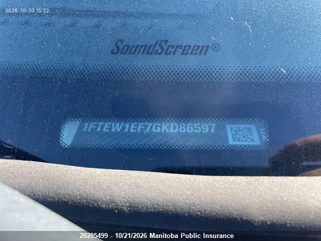1FTEW1EF7GKD86597 Ford F150 Xlt Supercrew