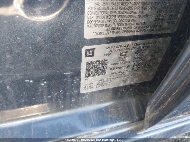 Aukcja sprzedaży 2020 Chevrolet Silverado K1500 Ltz, vin: 1GCUYGED2LZ105685, numer aukcji: 11644092
