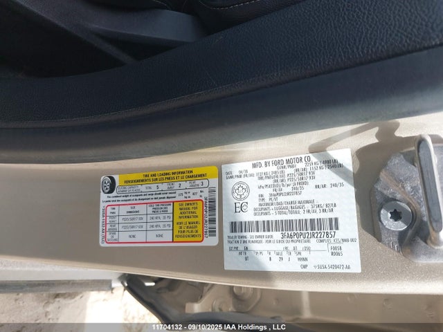 Ford 2.0l 4v atk hev 2018 3FA6P0PU2JR227857 Image 19