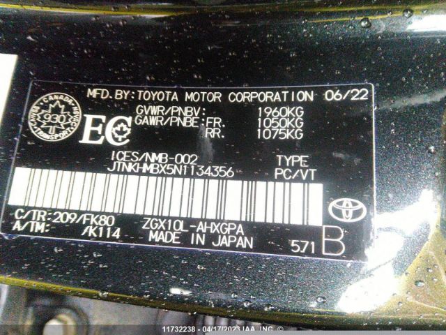 JTNKHMBX5N1134356 Toyota 3zr-fae