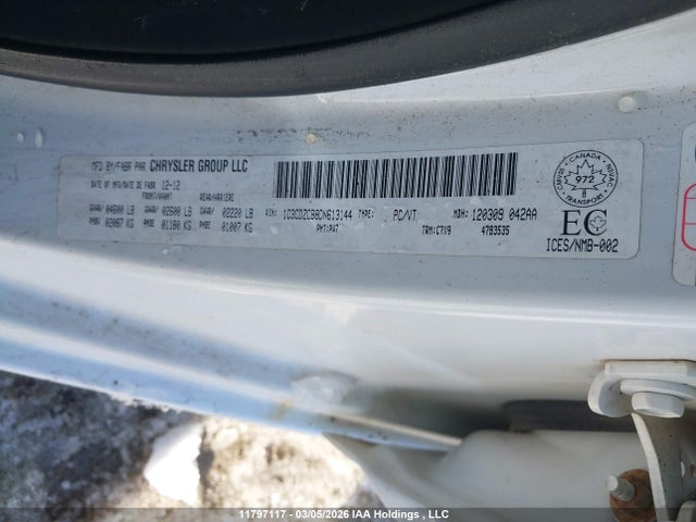 11797117 :رقم المزاد ، 1C3CDZCB8DN613144 vin ، 2013 Dodge Avenger Sxt مزاد بيع