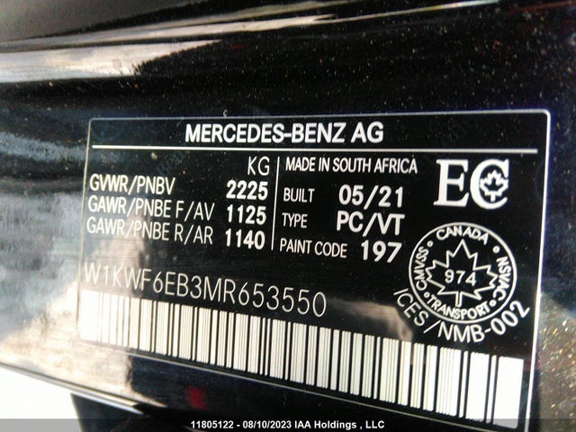 Mercedes-Benz m276 2021 W1KWF6EB3MR653550 Image 9