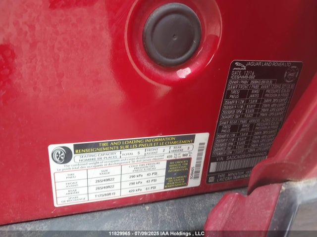 Jaguar s/c lev3 sulev30 2017 SADCM2BV0HA494425 Image 19