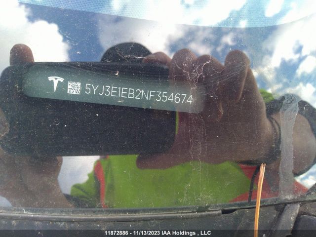 5YJ3E1EB2NF354674 Tesla MODEL 3