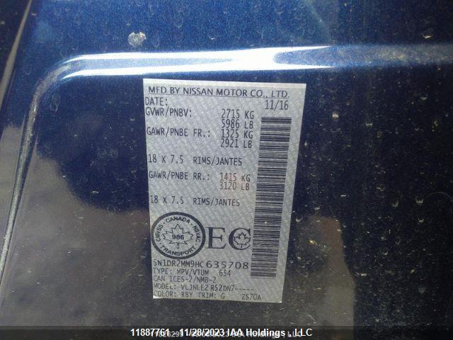 Aukcja sprzedaży 2017 Nissan Pathfinder S/sv/sl/platinum, vin: 5N1DR2MM9HC635708, numer aukcji: 11887761
