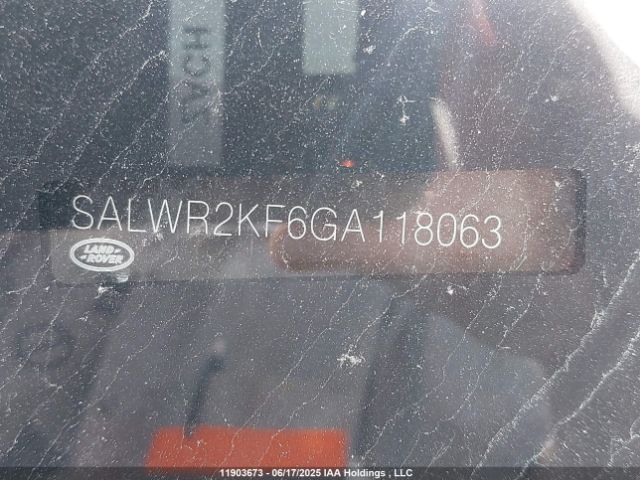 SALWR2KF6GA118063 Land Rover td6 lev3 lev160