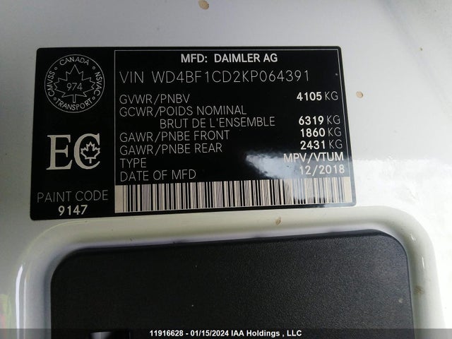WD4BF1CD2KP064391 Mercedes-Benz om 642 with brake assist