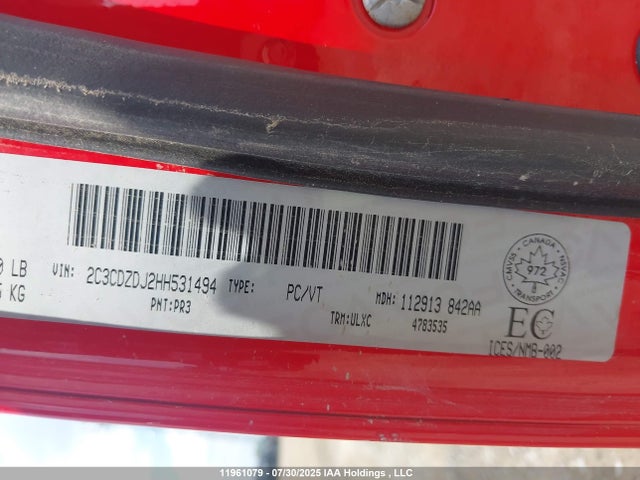 2C3CDZDJ2HH531494 Dodge Challenger