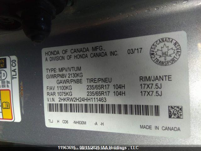 2HKRW2H24HH111463 Honda l15be