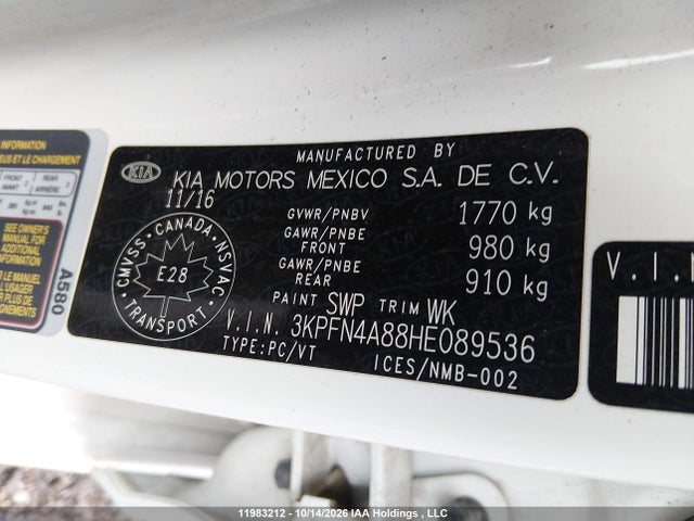 KIA Forte 2017 3KPFN4A88HE089536 Image 9