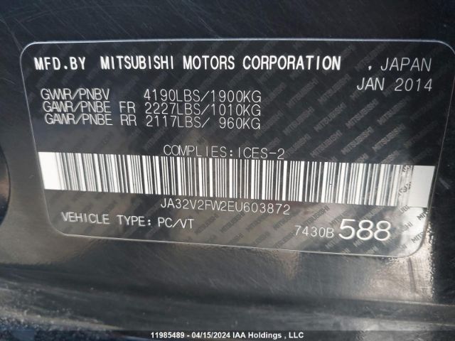 JA32V2FW2EU603872 Mitsubishi Lancer