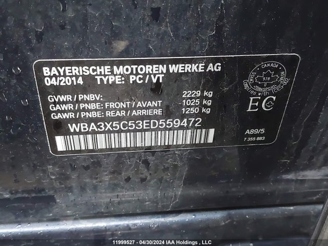 WBA3X5C53ED559472 BMW 2014