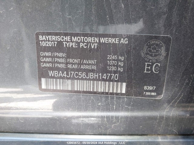 WBA4J7C56JBH14770 BMW 440I