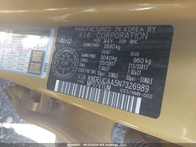 KIA nu 2022 KNDEUCAA5N7326989 Image 9
